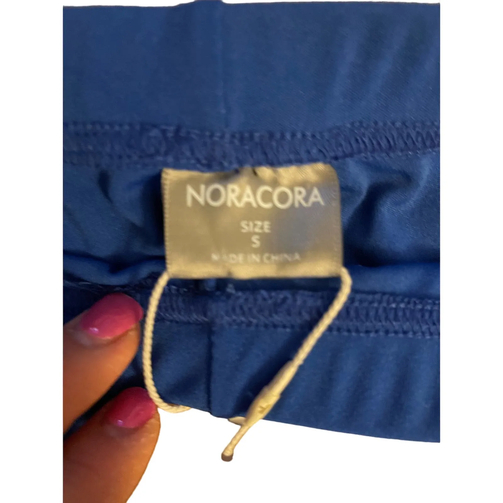 NWT Royal Blue Nora Cora Small Sailor Button Elastic Waist Straight‎ Leg - Image 4