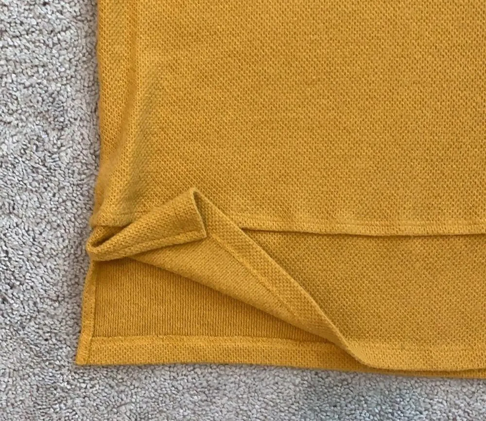 Honeyme Oversized Yellow Mustard Knit Sweater Sz S - Image 4