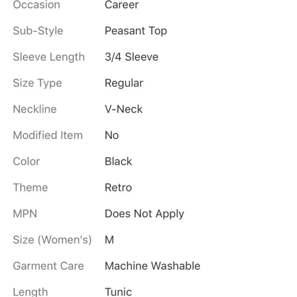 Old Navy long sleeve blouse Top shirt abstract Medium flowy dressy casual black - Image 7