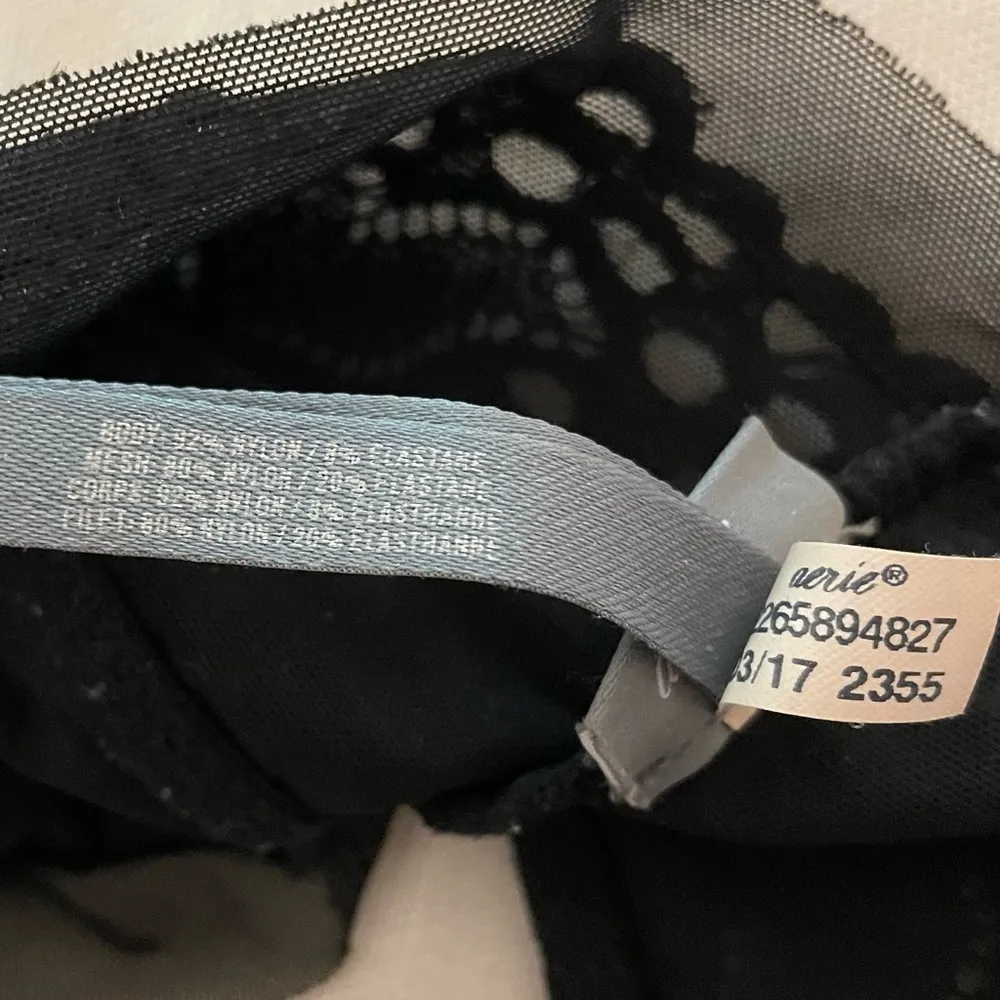 Aerie Mesh Lace Bralette, Black, Size M, EUC - Image 5