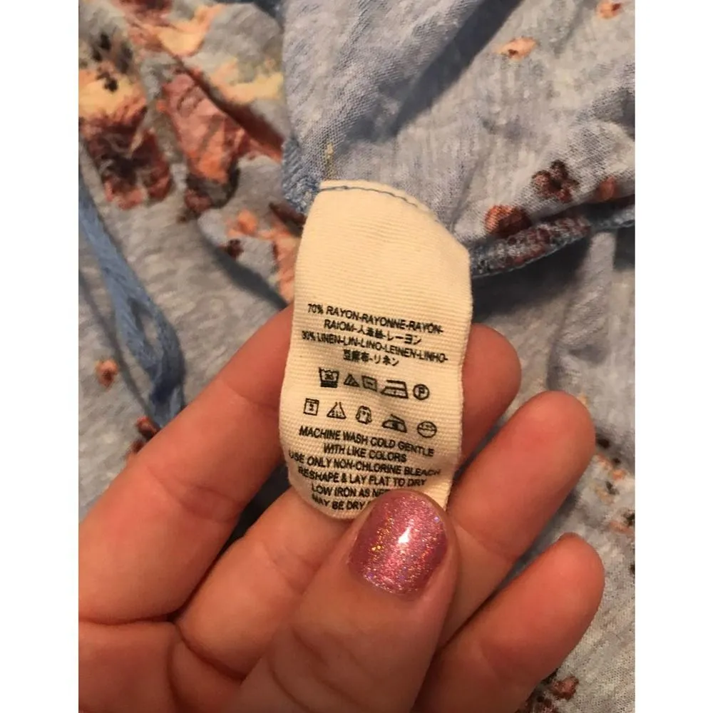 Free people floral top size XS Off‎ the shoulder floral top - Image 4