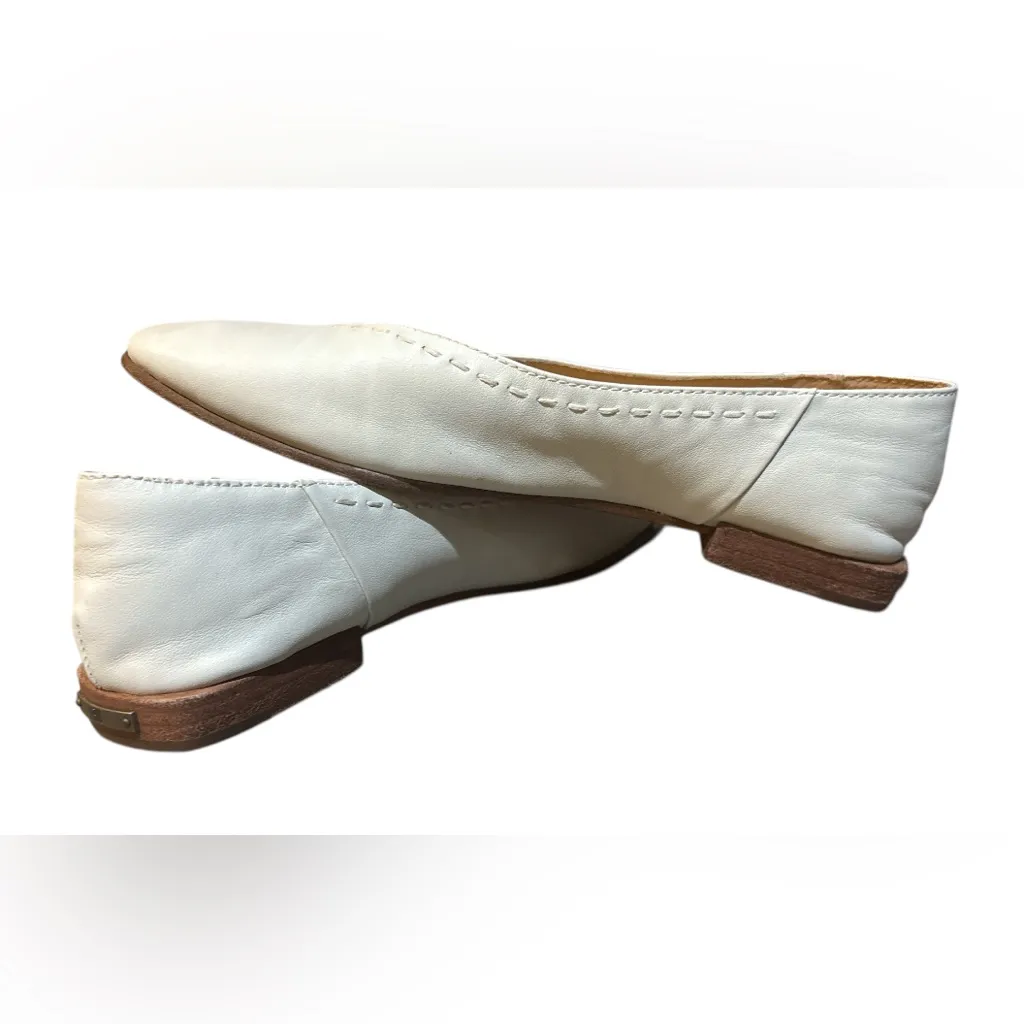 Frye Leather Flats,Size 7.5,White - Image 6