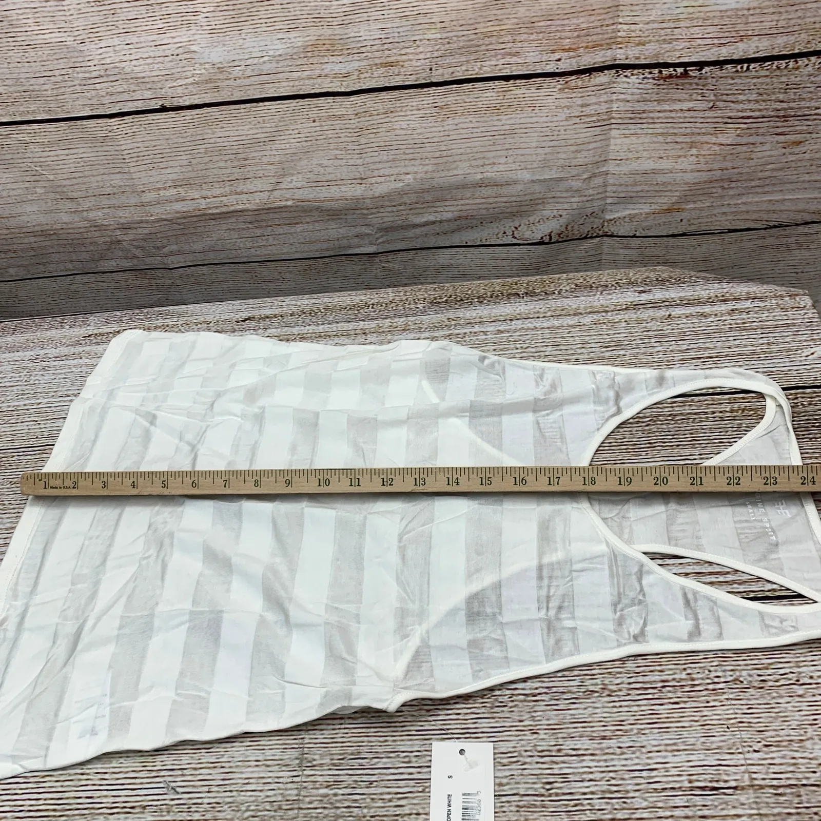 Heroine Sport Stripe Tank Top Racerback Athletic Athleisure‎ White Small New - Image 3