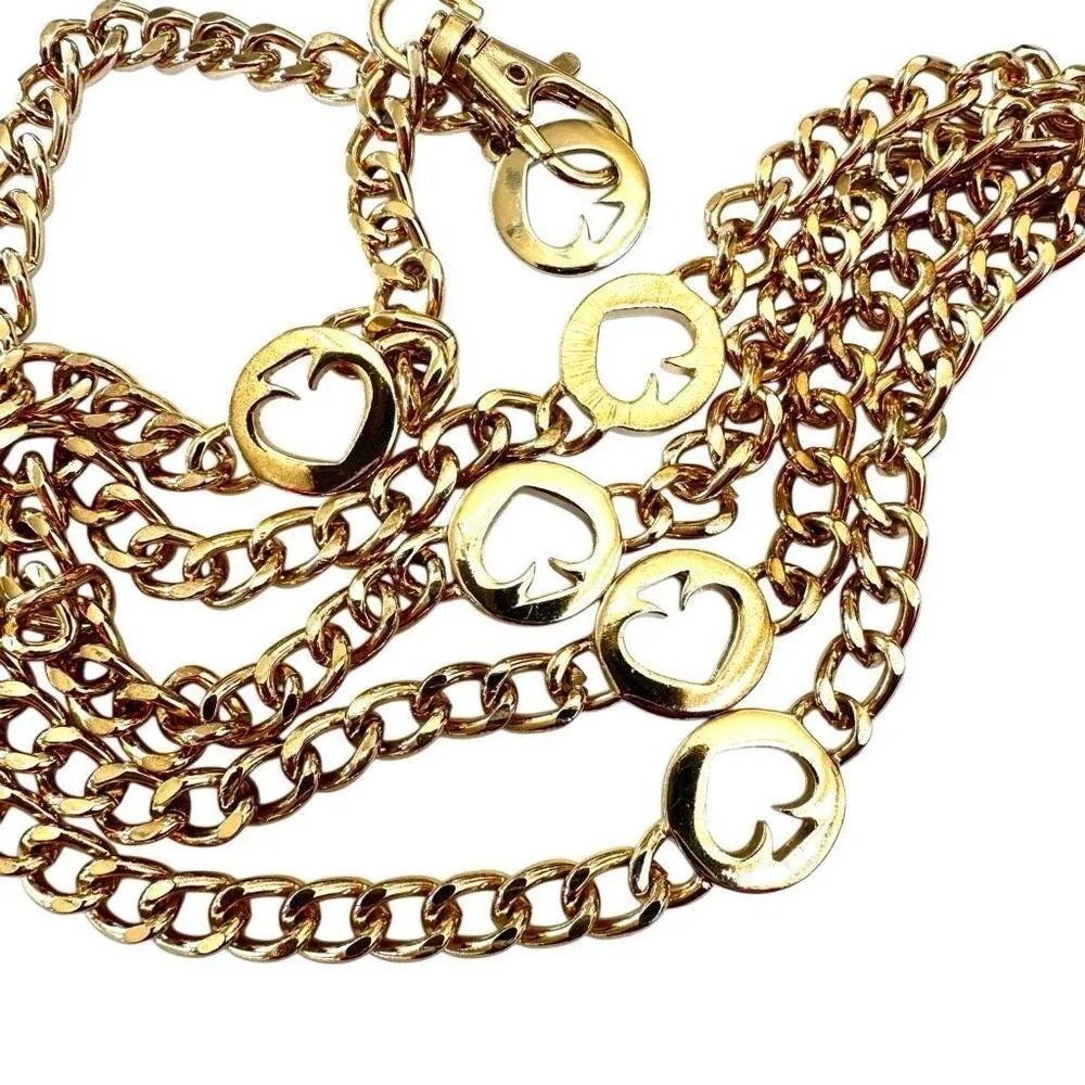 Gold tone spade hip belt - Image 4