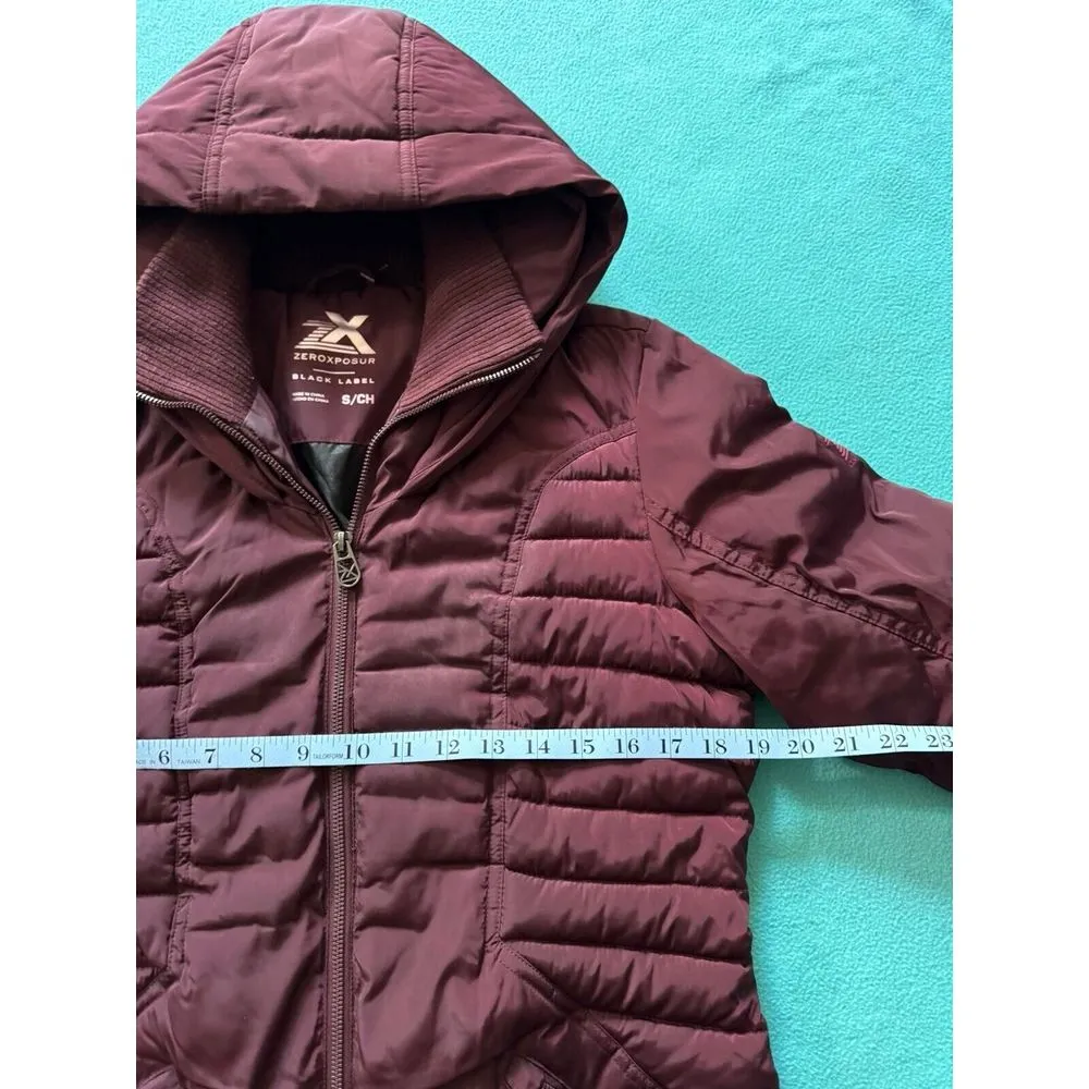 ZeroXposur Women's Black Label Full Zip Accents Puffer Red Jacket Size S - Image 7