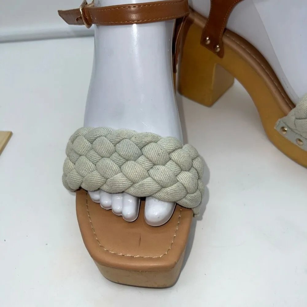 Madden Girl Chunky Braided Platform‎ Buckle Sandals - Image 2