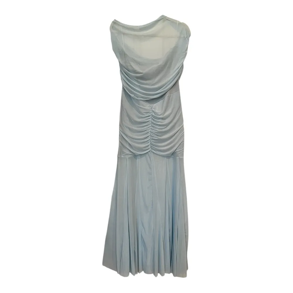 COMMENSE OFF THE SHOULDER RUCHED DRESS, pale blue XL • New With Tags - Image 5