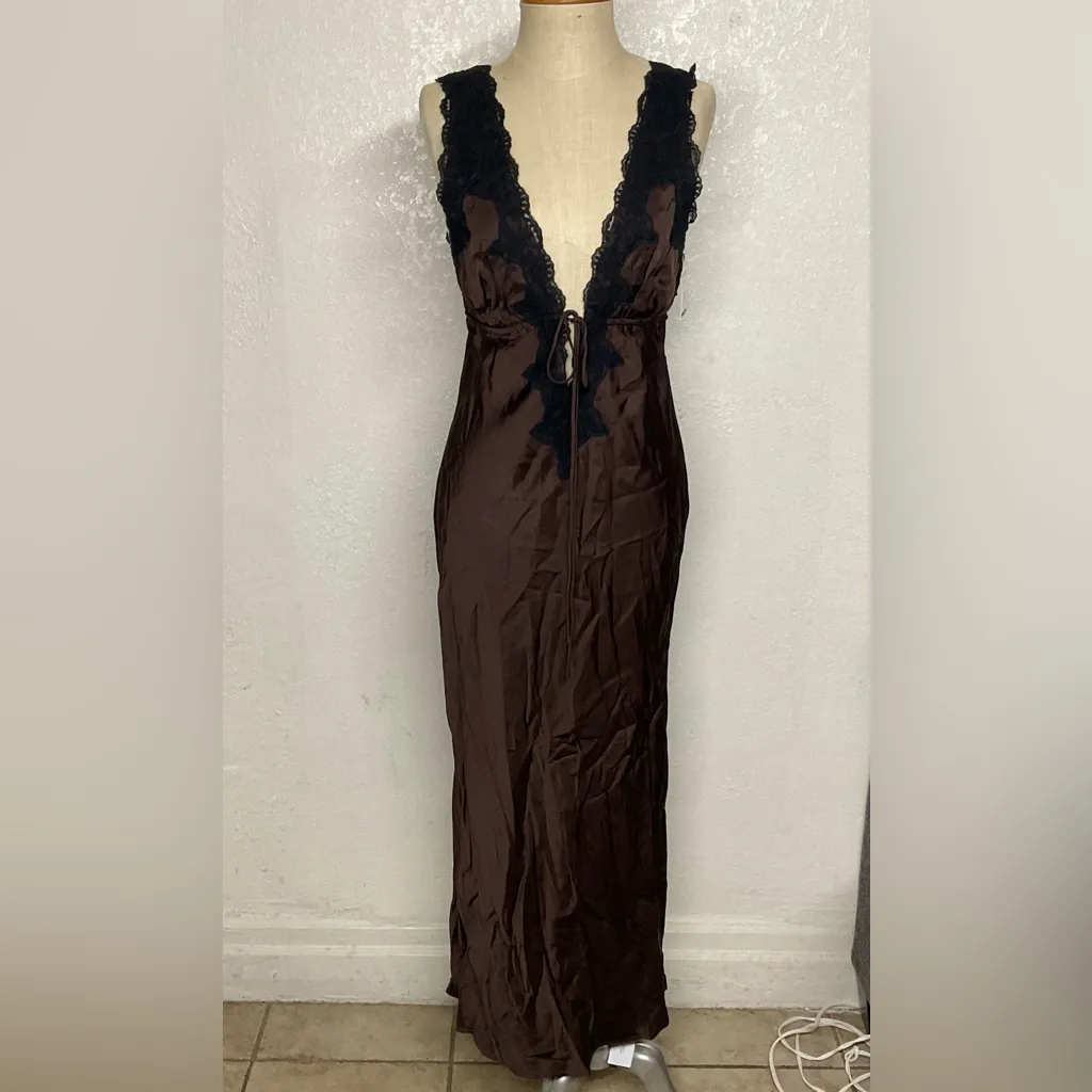Rumored Venice Maxi Dress (Espresso) NWT Brown Size M - Image 2