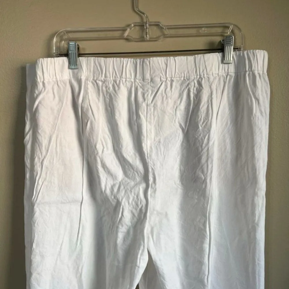 J. Jill size 16 linen stretch white pants - Image 3