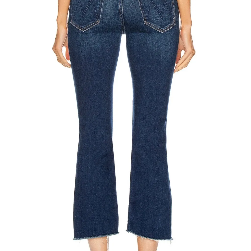 Mother Denim Insider Crop Step Fray, Home Movies Size 25 Blue - Image 4