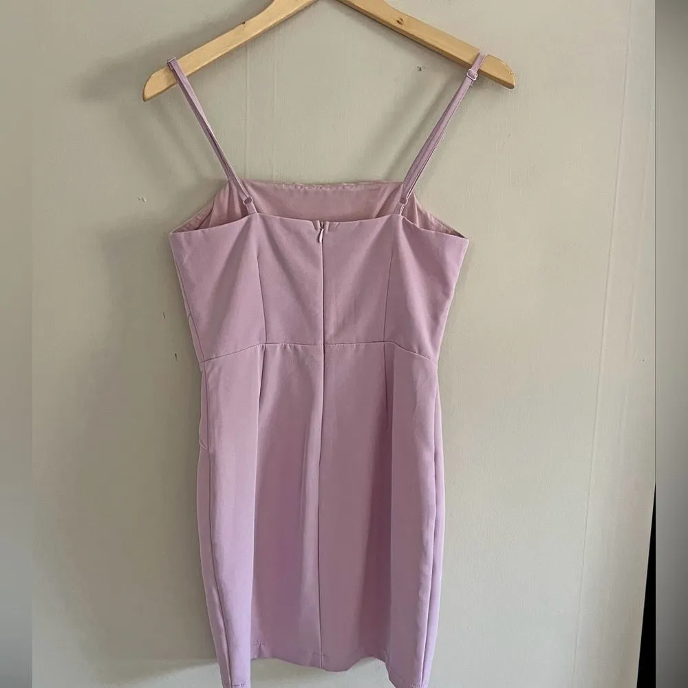 Superdown Mauve Bodycon Mini Dress Small Pink Spaghetti Strap Revolve Cocktail - Image 9