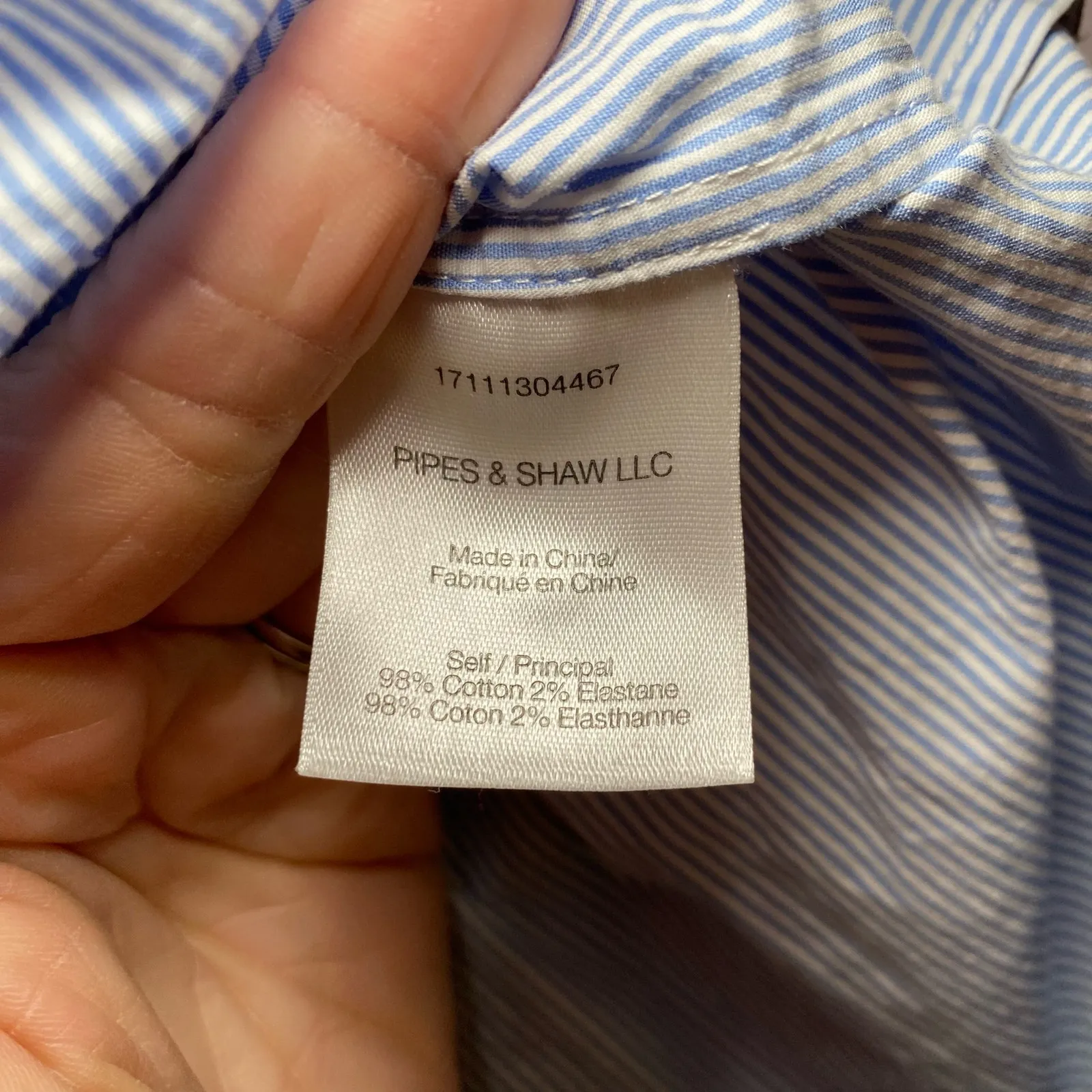 Veronica Beard Blue White Stripe Greer Long Sleeve Flowy Blouse Women's size 8 - Image 9