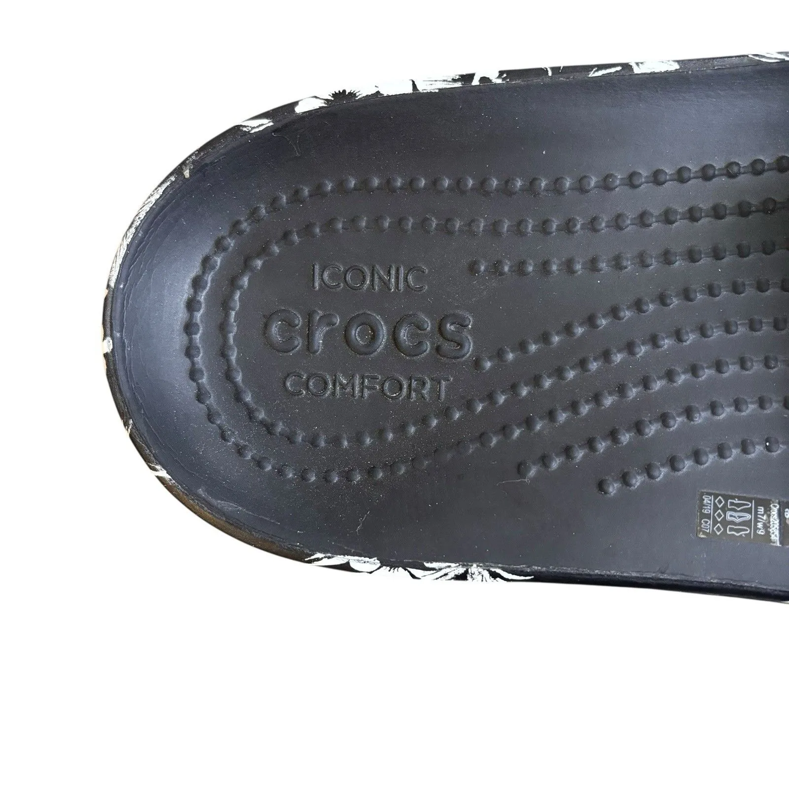 Crocs Platform Hypertropic Black Floral Slide Women’s Sz 9 Summer Vacation Rare! - Image 9