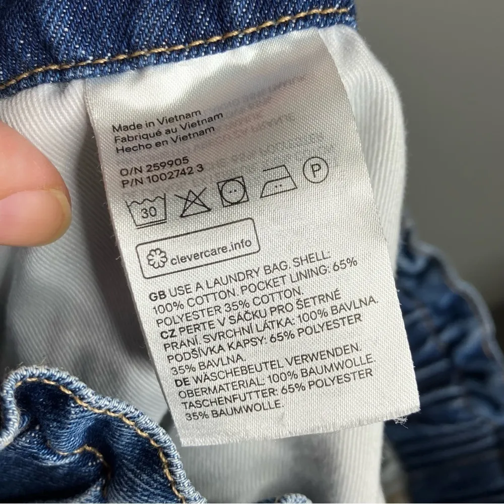 H&M paper bag denim shorts‎ high waist size XS - Image 5