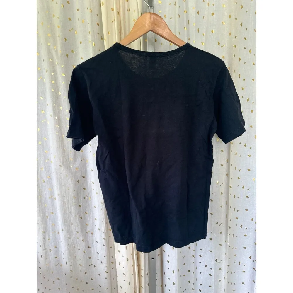 Anvil 100% Cotton Asian Inspired Embroidered Floral Cherry Blossoms T-Shirt S - Image 4