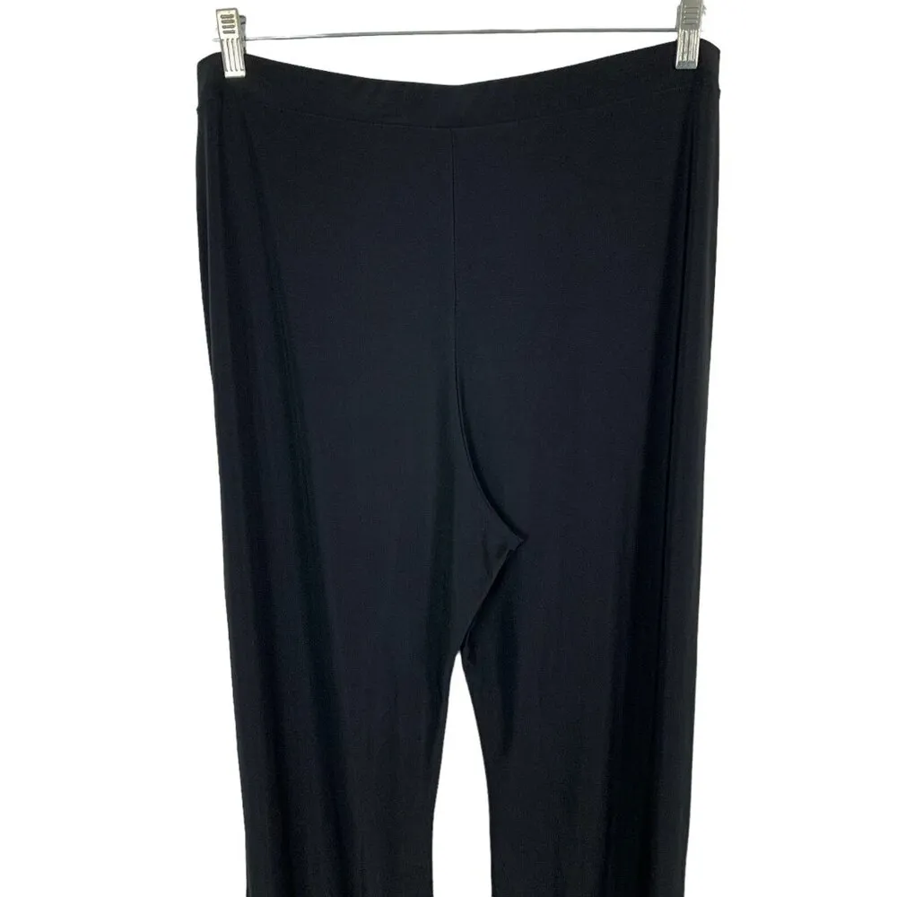 ASOS COLLUSION Wide Leg Pull On Pants Black Stretch High Rise 14 - Image 4