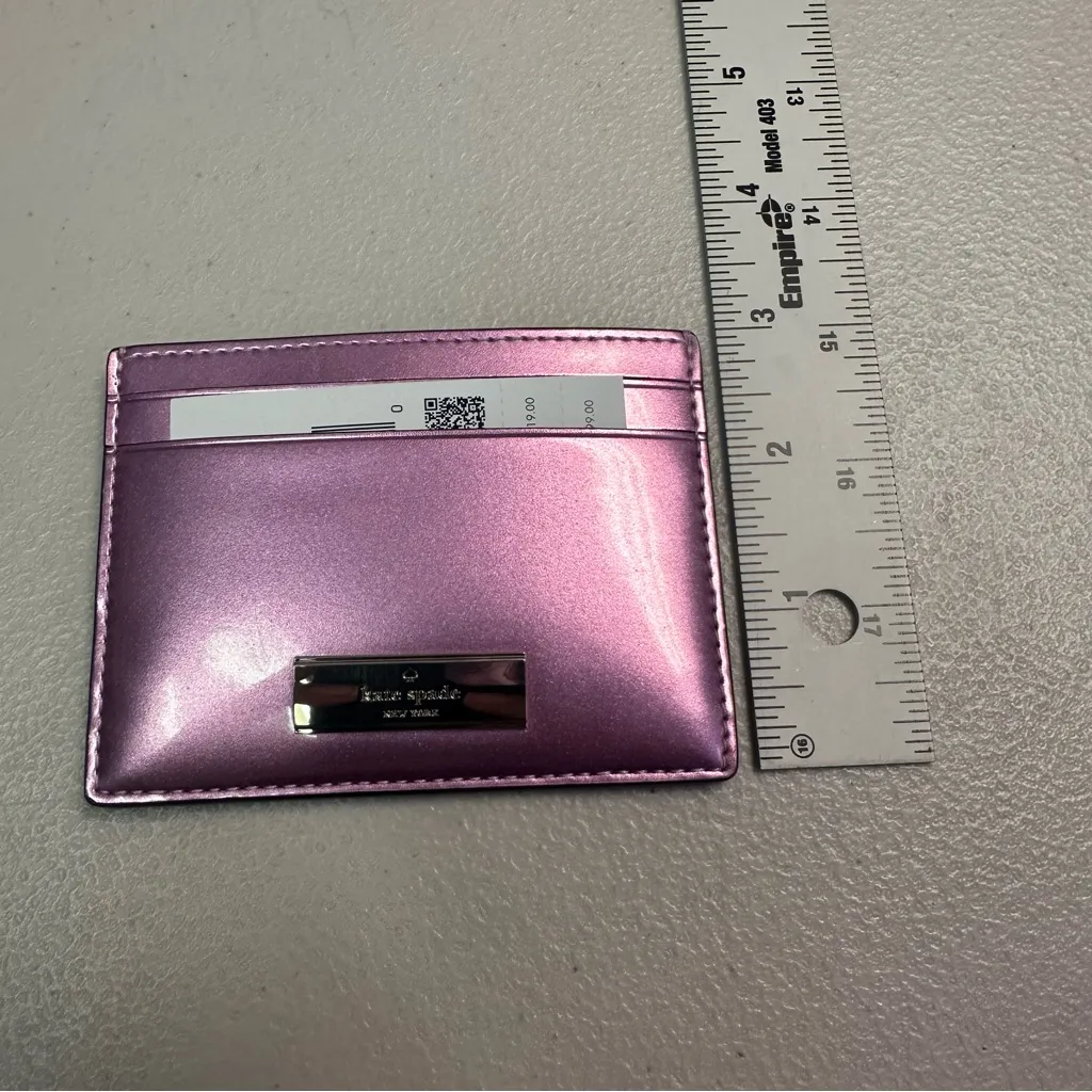 Kate Spade Metallic Purple Card Holder - Image 6