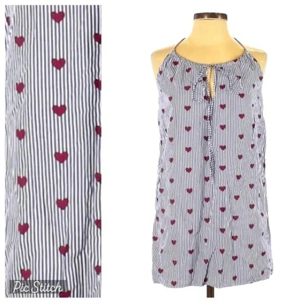 J. Crew | Preppy Chic Intimates & Sleepwear Nightgown Stripes & Hearts Size XXS - Image 10