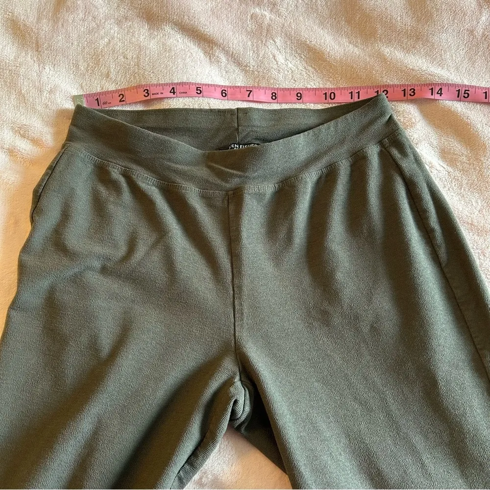 Eileen Fisher taupe textured stretch crepe pull on ankle pants size PP (SP) - Image 8