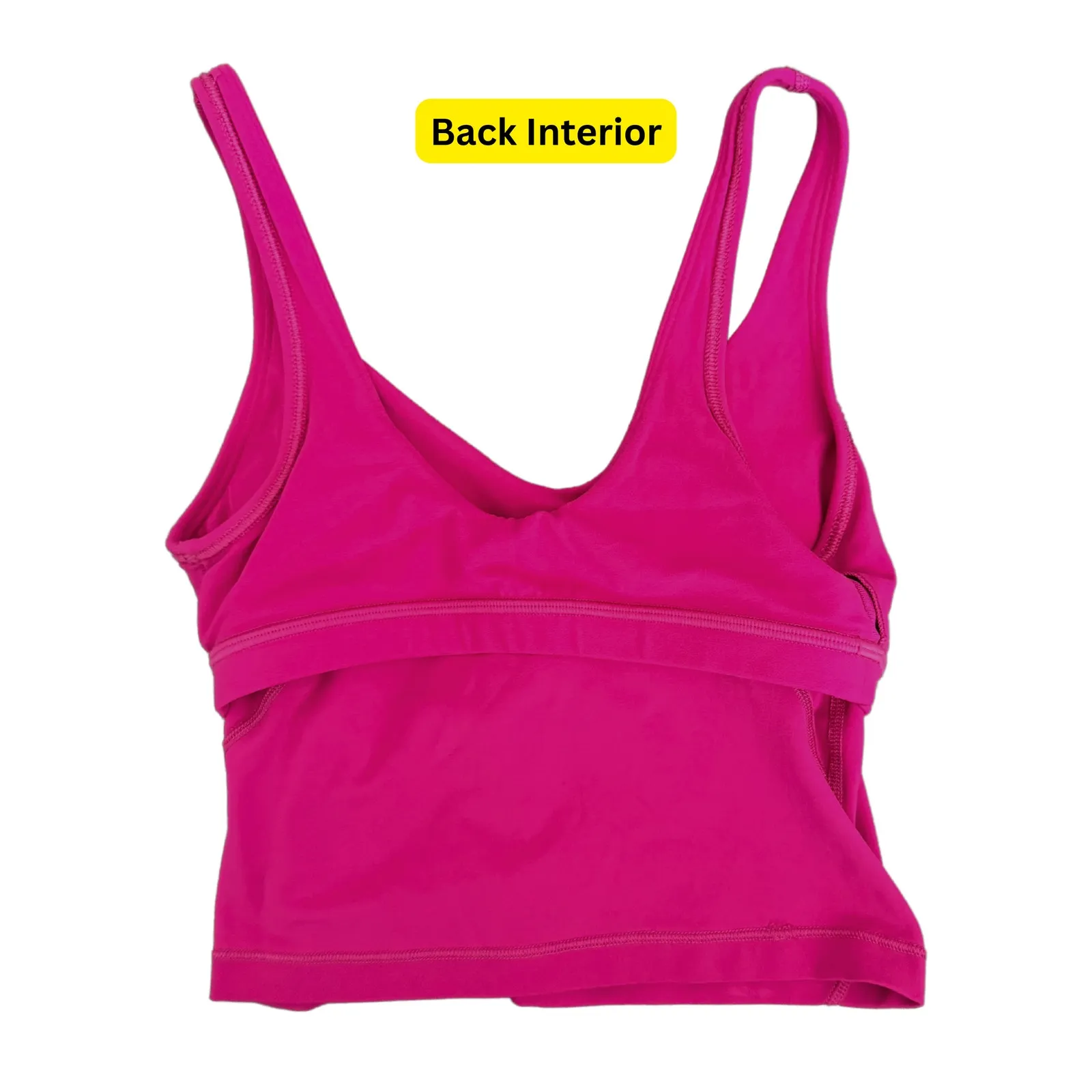 Lululemon Magenta Purple Padded Align Cropped Tank Top Athleisure Women 2 Pink - Image 7