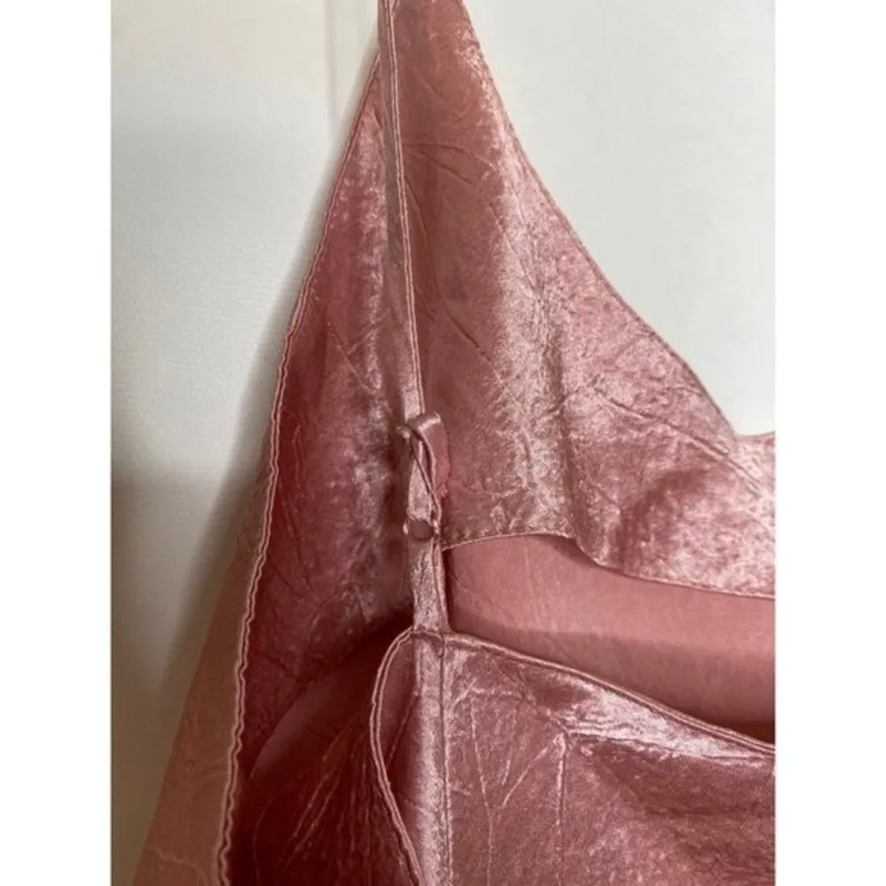 Vintage Victoria Secret gold label 80s blush pink lace slip dress - Image 5