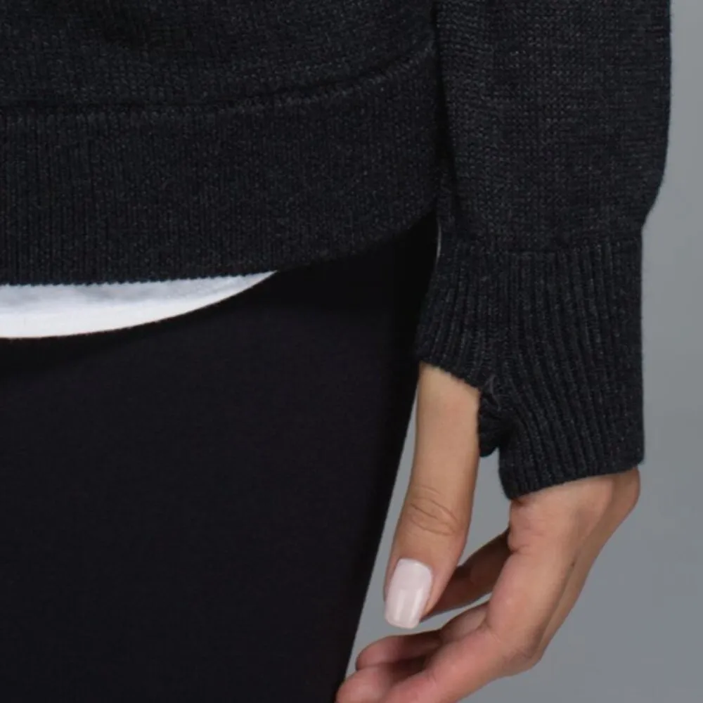 Lululemon Cardi In The Front Heathered Black / Black Size M - Image 5