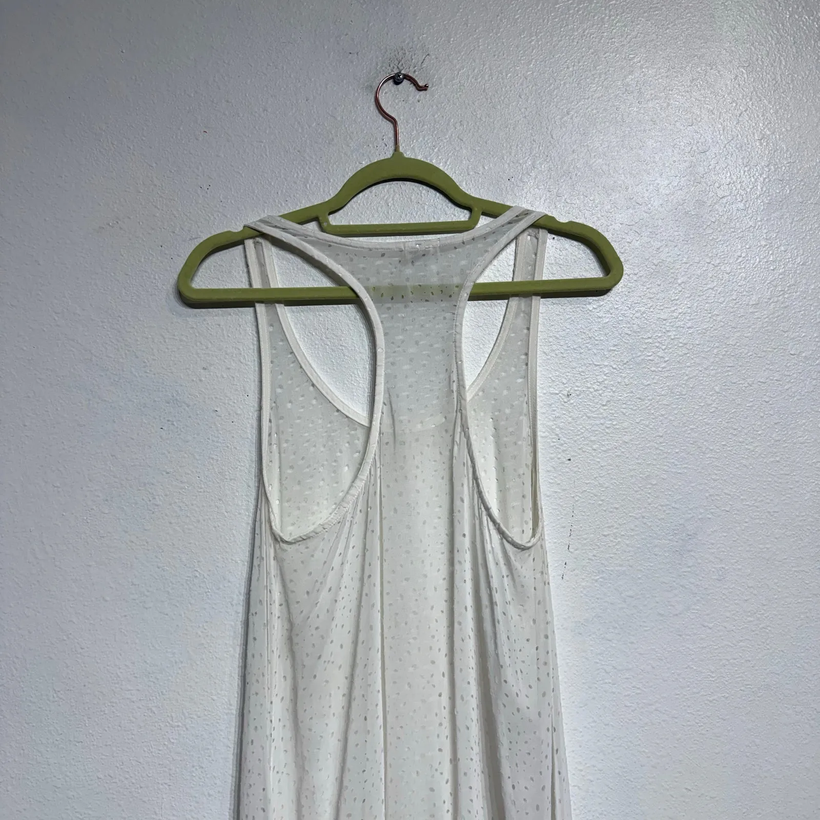 L*Space White Visions Fringe Tank Cover Up Sz S - Image 8