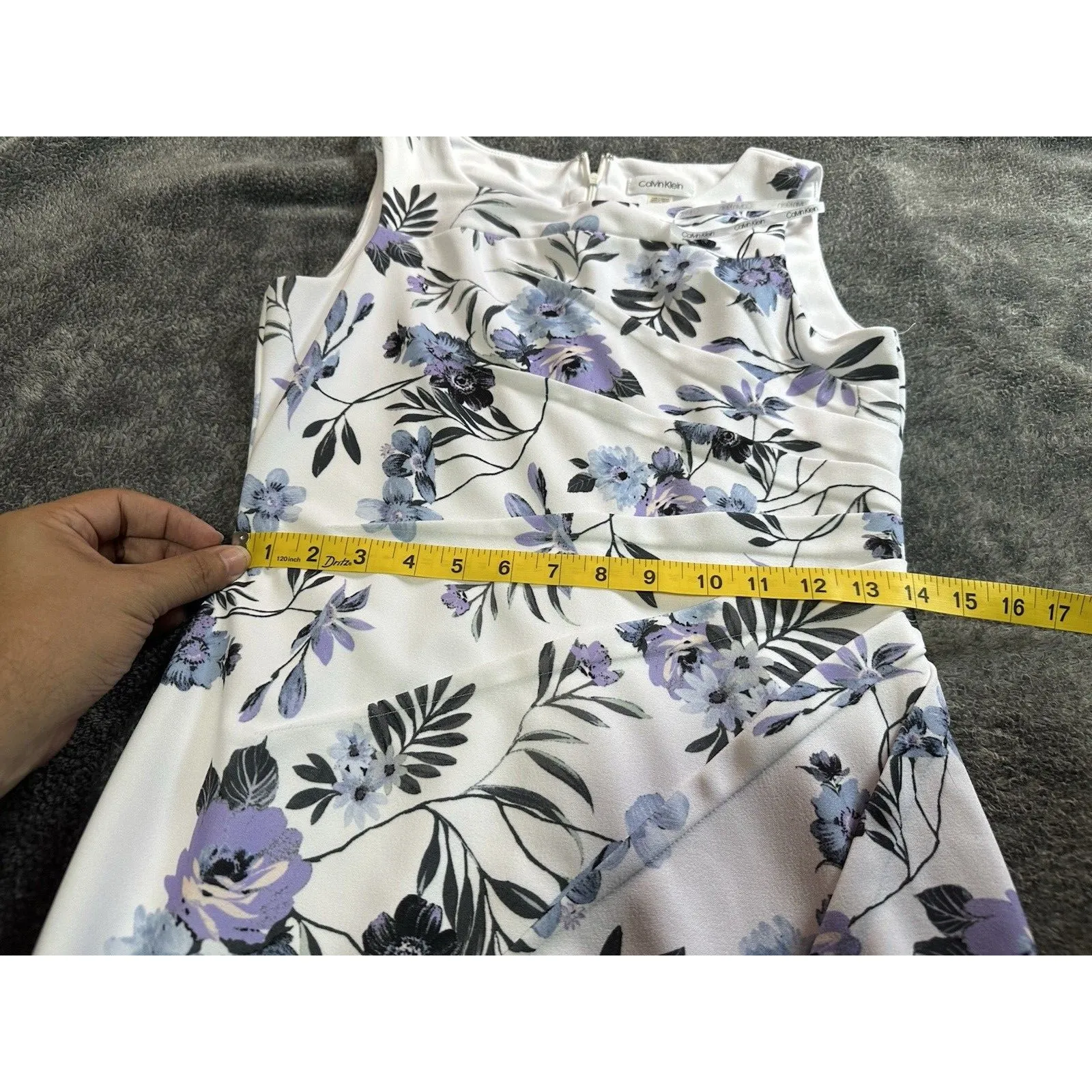 Calvin Klein Paneled Floral Sheath Dress 6P - Image 4