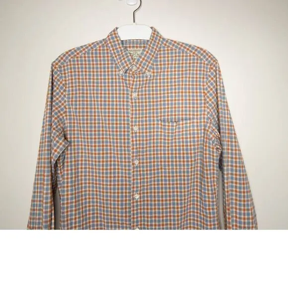 NWOT J. Crew Stretch Secret‎ Wash shirt in organic cotton, Blue & pink plaid, S - Image 3
