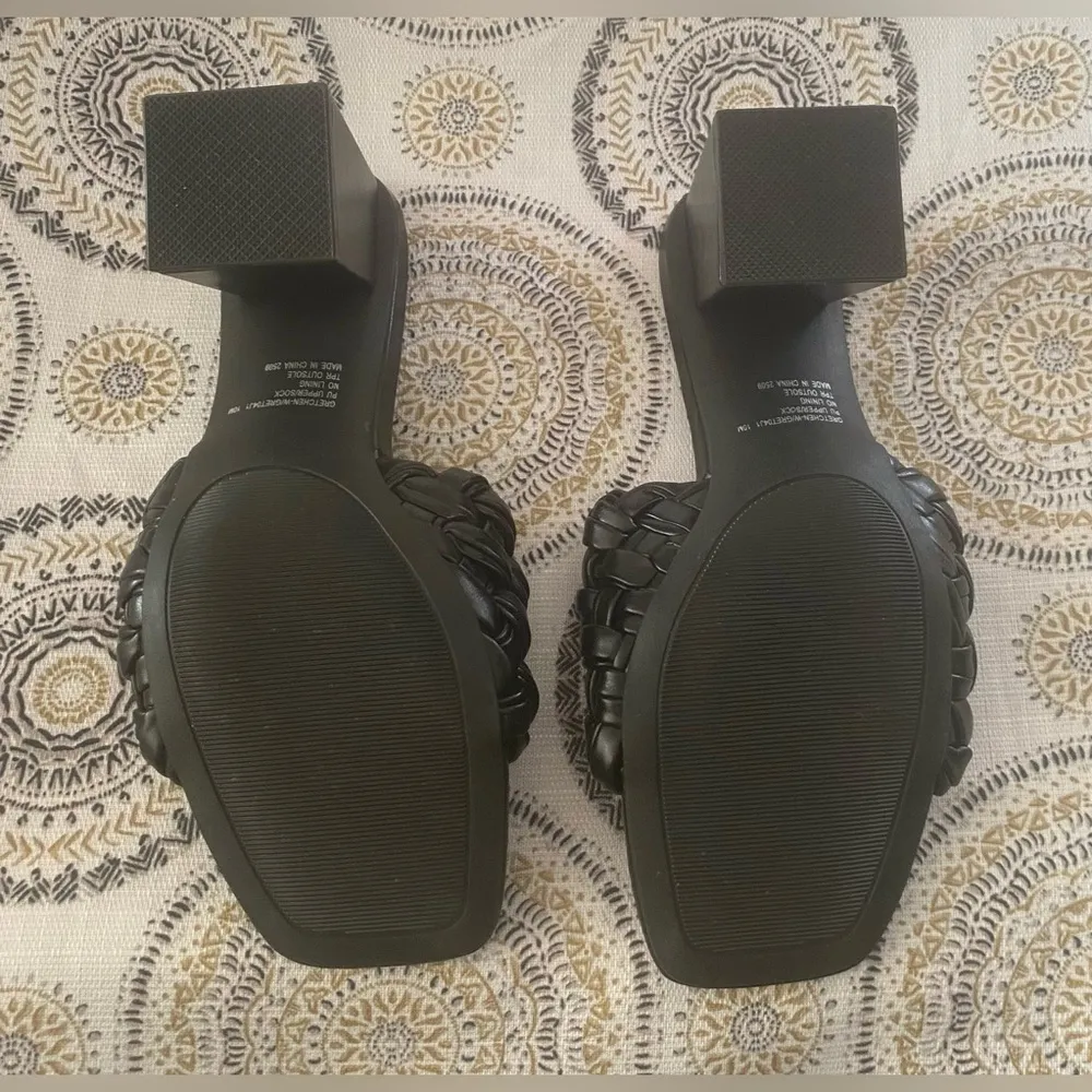 Madden Girl Golden-w Braided Block-Heel Mule Sandals, black, Size 10 - Image 13