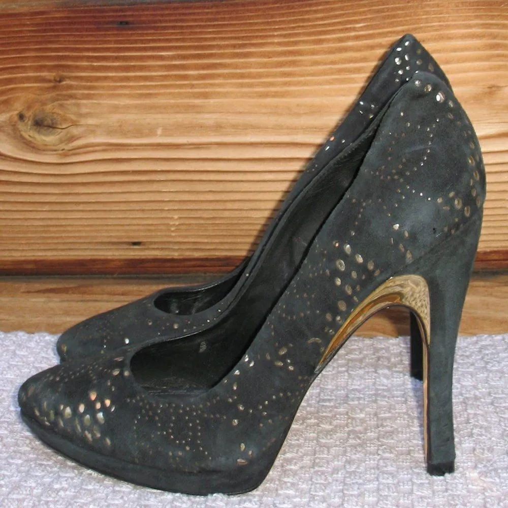 Alice + Olivia Womens 6.5 Black Platform Heels - Image 5