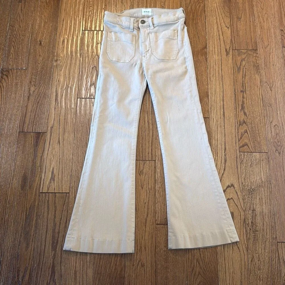 Hudson Taylor beige high rise flare jeans size 28 - Image 3
