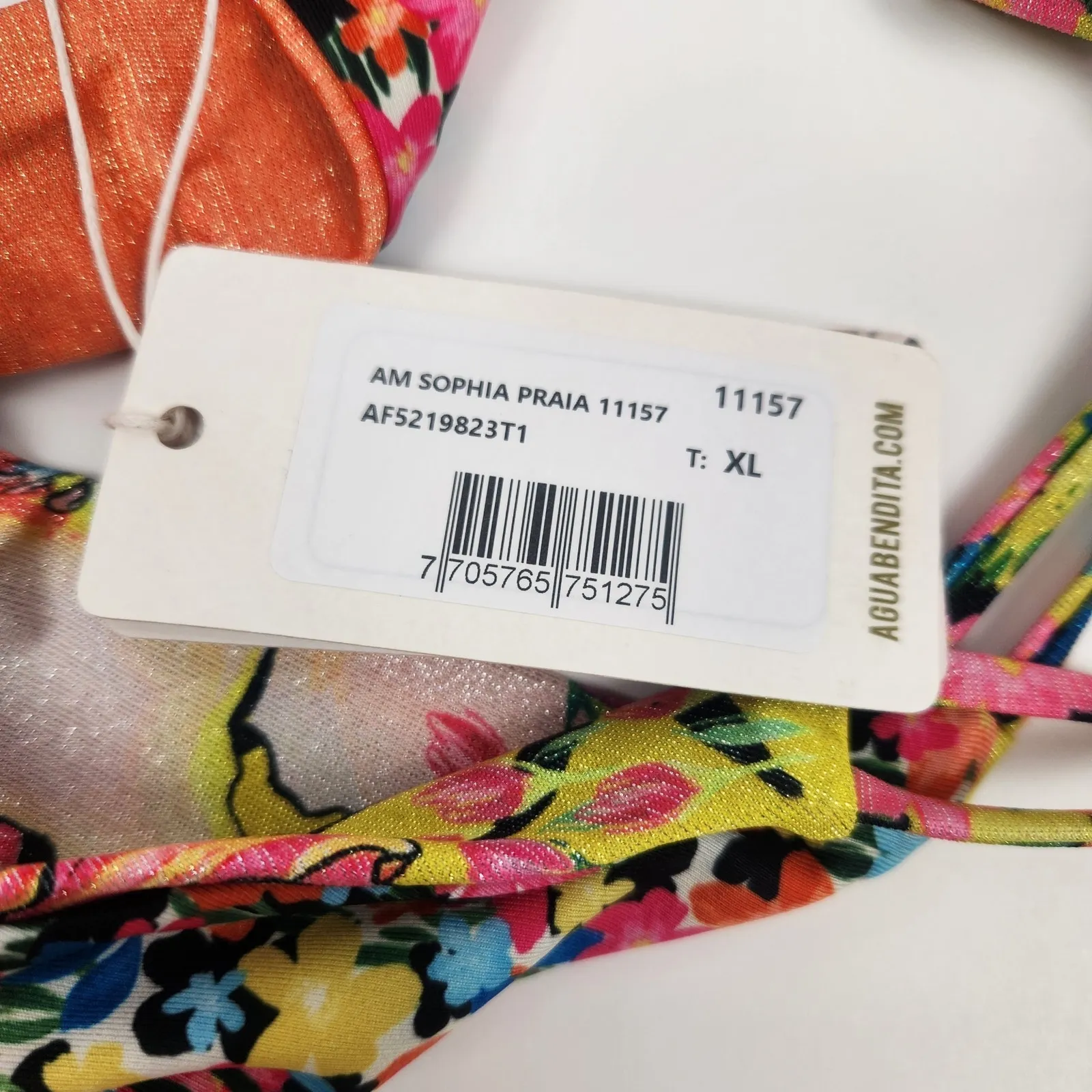 Agua Bendita Sophia Bikini Bottom in Praia Pink Neon Size XL NWT - Image 6