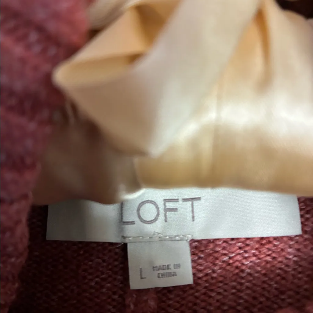 Loft Cozy Rust Sweater with Pockets & Cowl neck L (oversized) - Image 5