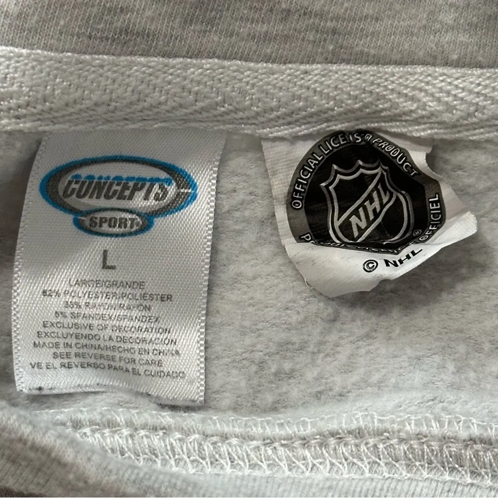 Concept Sports NHL L Heather Gray NY Islanders Embroidered Pullover Sweatshirt Size L - Image 4