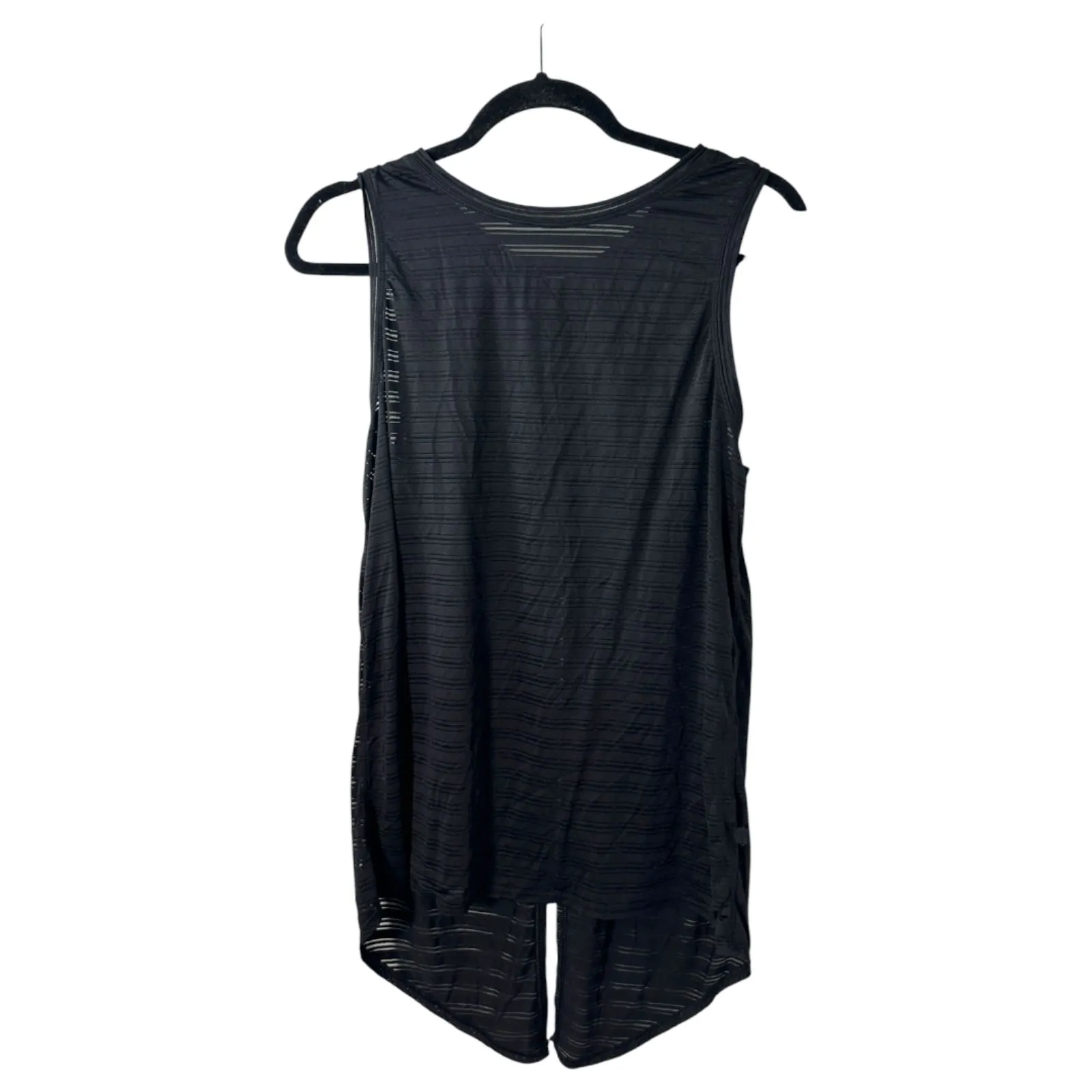 Lululemon Meet Halfway Black Semi Sheer Oversized Flowy Tank Top Size 8 - Image 7