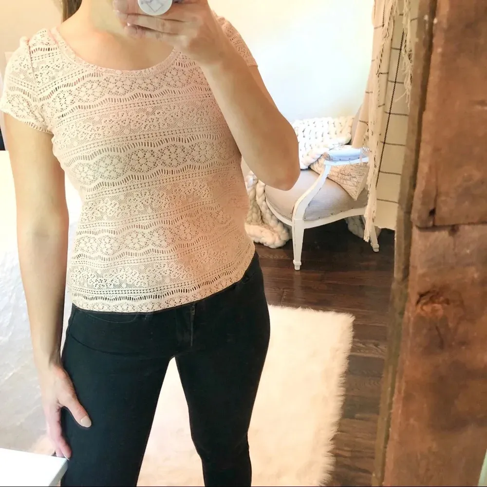 Kirra small peach boho summer blouse - Image 4