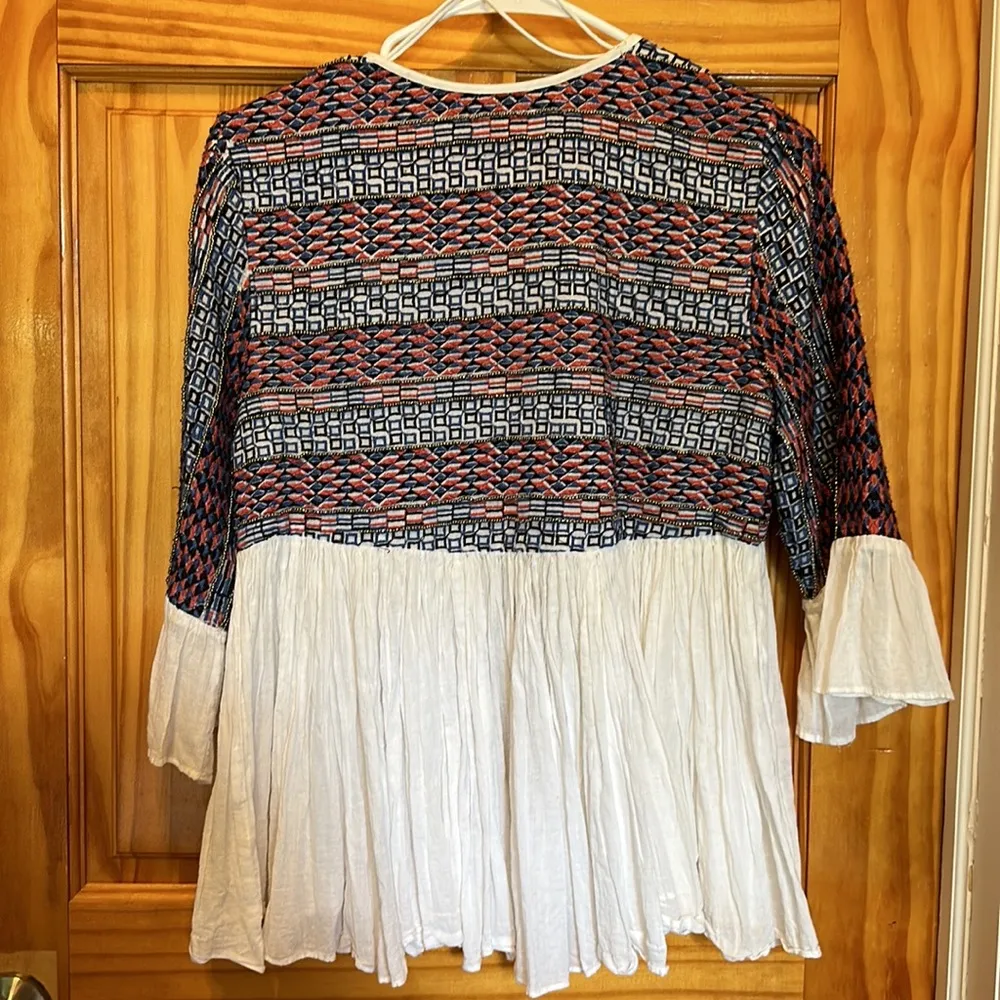 Zara Embroidered Beaded Bolero Jacket size M - Image 3