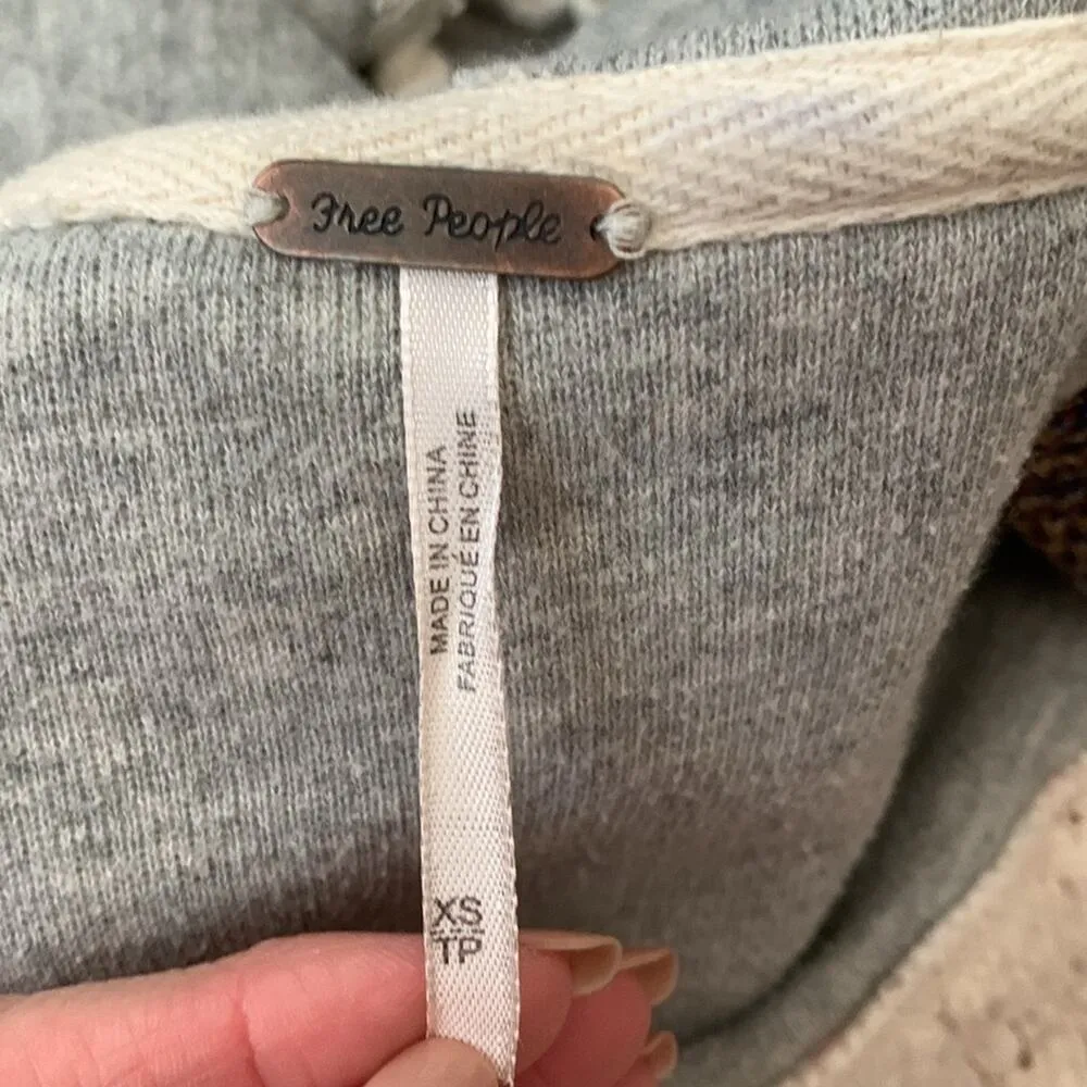 Free People Capture The Moment Confetti Knit Hooded Zip Midi Sweater Cardi Coat - Image 5