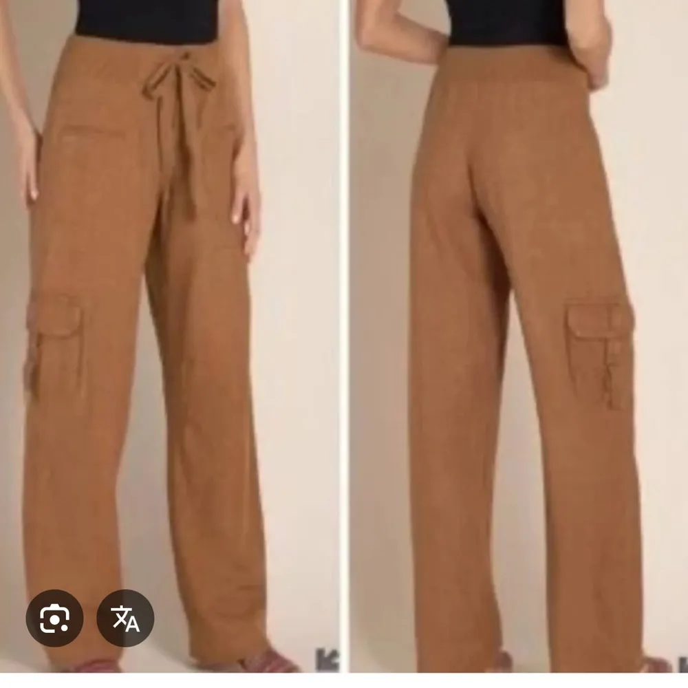 Soft Surroundings Black Linen Blend Cargo Pants - Image 2