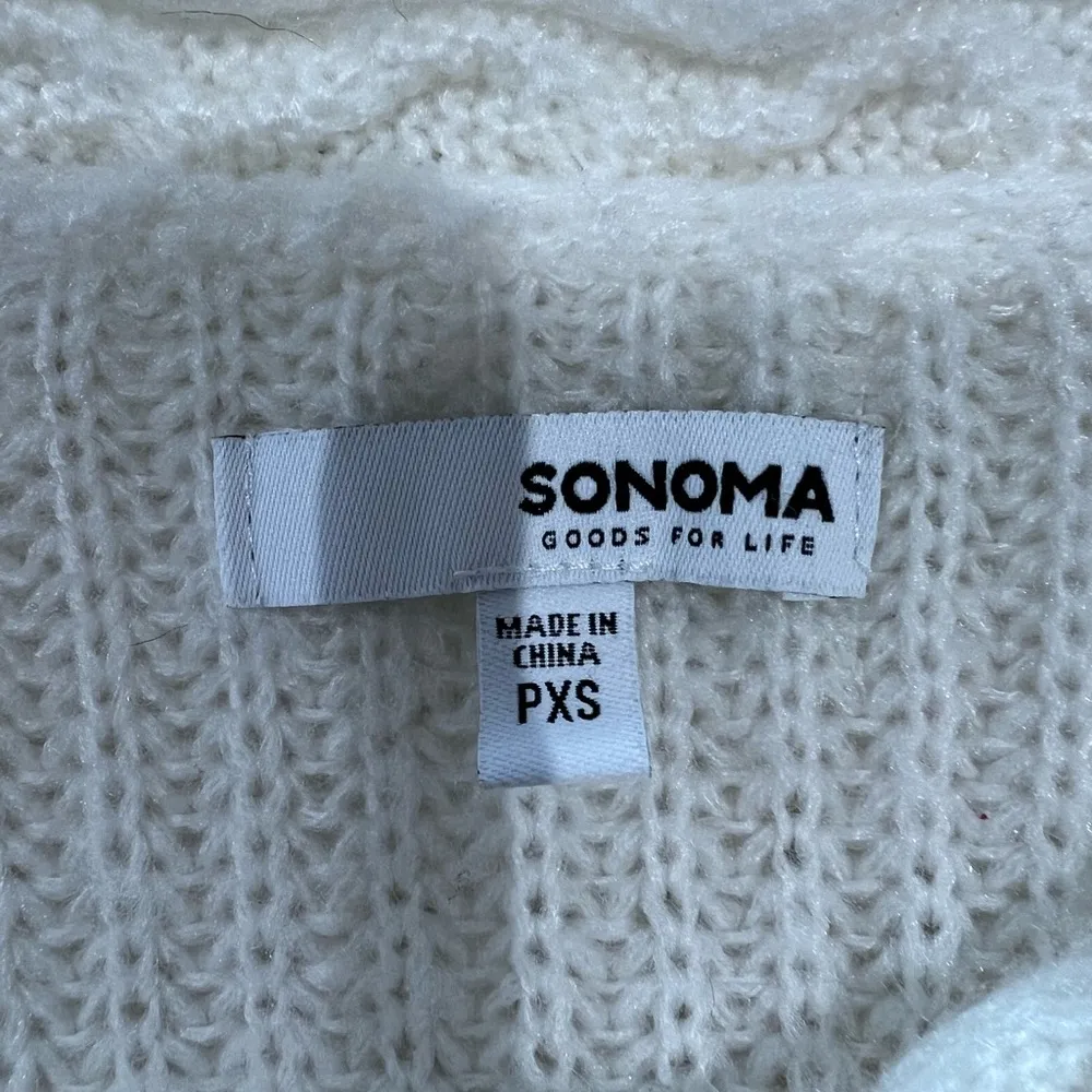 Sonoma Women’s White Cable Knit Sweater - Image 4