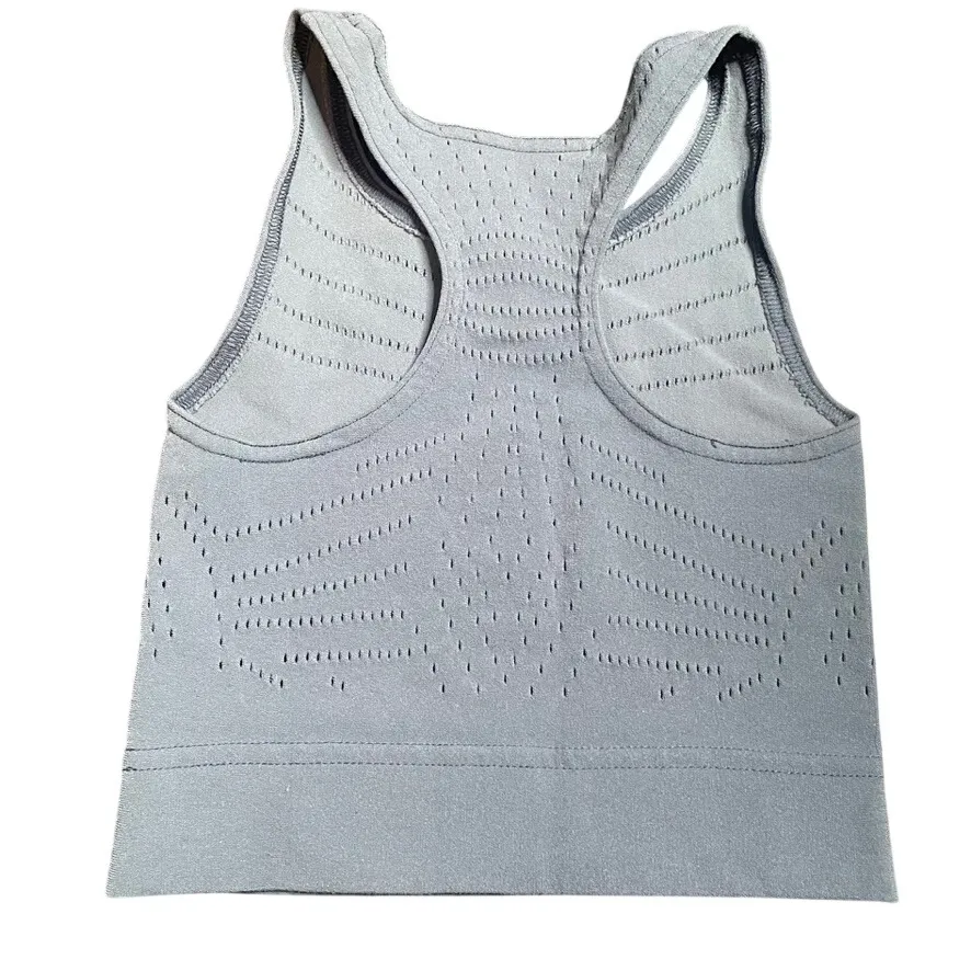 FP Movement By Free People Seamless Ribbed Crop Tank Top XS TP Blue Mesh Cutout - Image 2