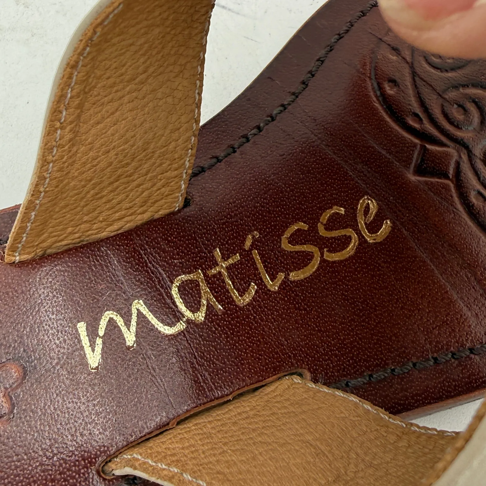 Matisse Women's Leather Beaded Sandals Size 6 White - Image 2