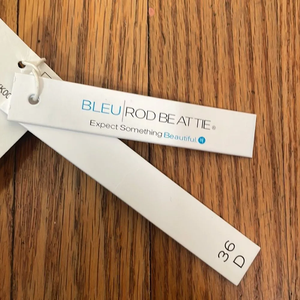 Bleu Rod Beattie Shirred Underwire D-Cup Bikini Top Swimsuit size 36D NWT - Image 5