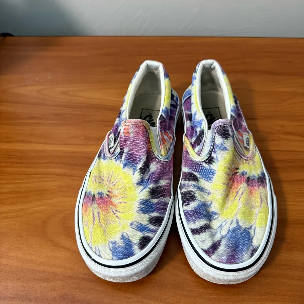 Vans Classic Slip On Sneaker Skate Shoe Colorful Tie Dye Canvas Casual Comfort 7 - Image 2