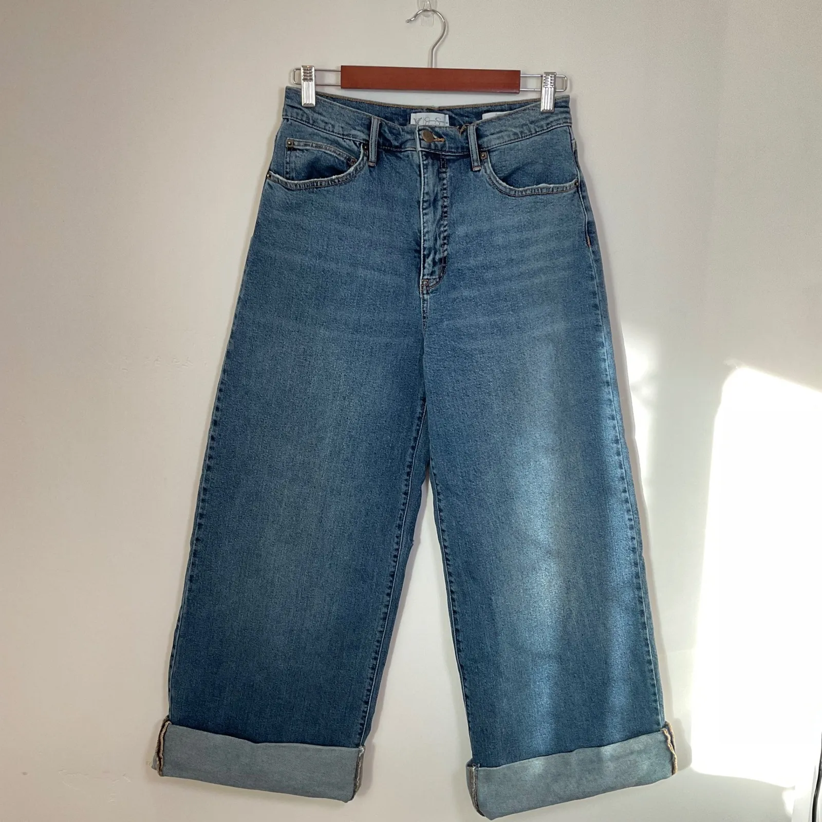 Jessica Simpson Freesia High Rise Wide Leg Jeans Medium Wash Size 8 - Image 2