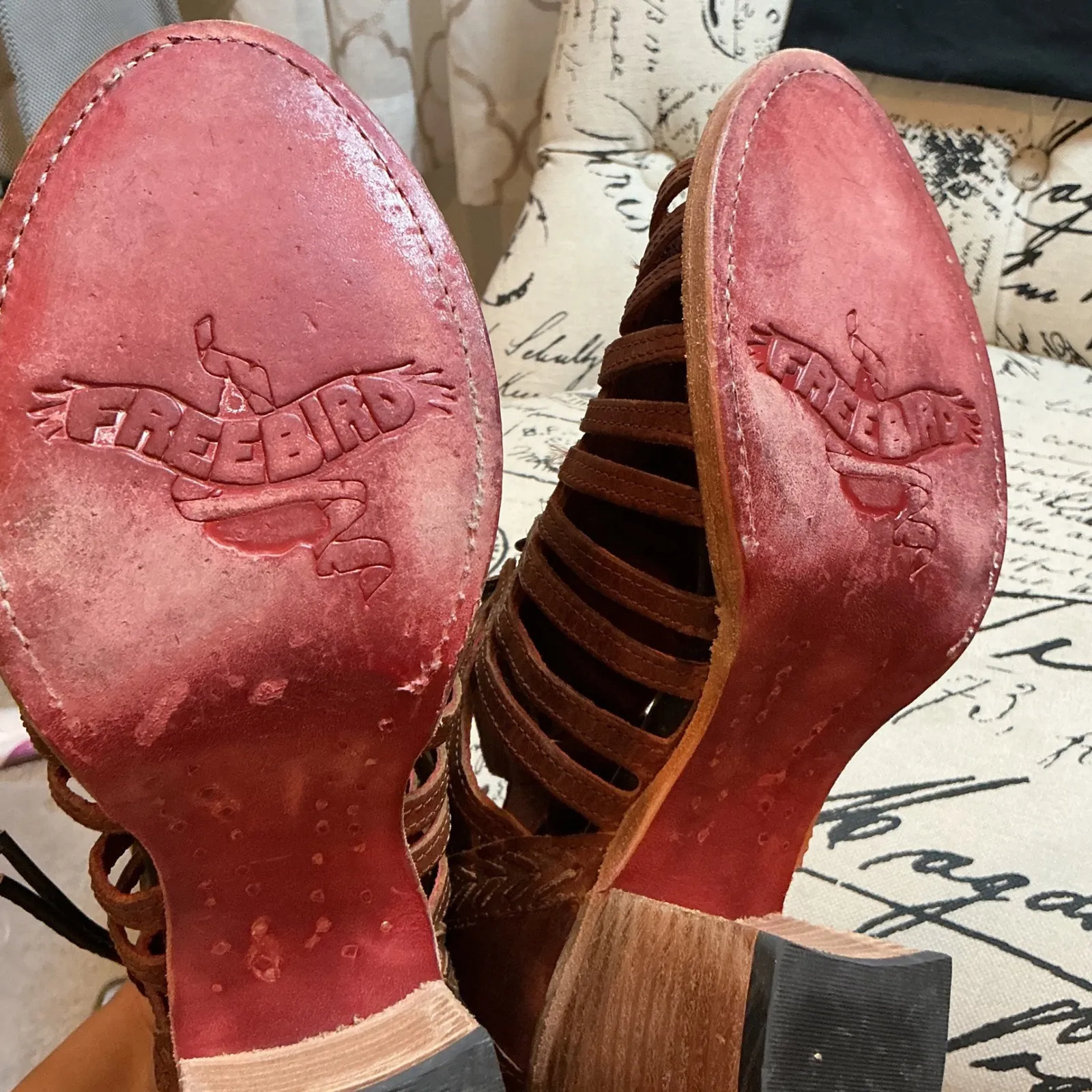 Freebird Wazee cognac strappy leather sandals Sz 9 Brown - Image 10