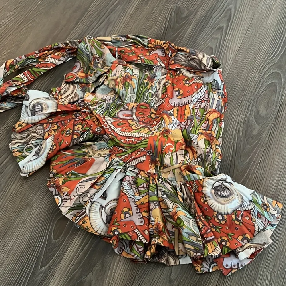 NWT Zimmermann KALEIDOSCOPE WRAP TIE SKIRT - Image 9