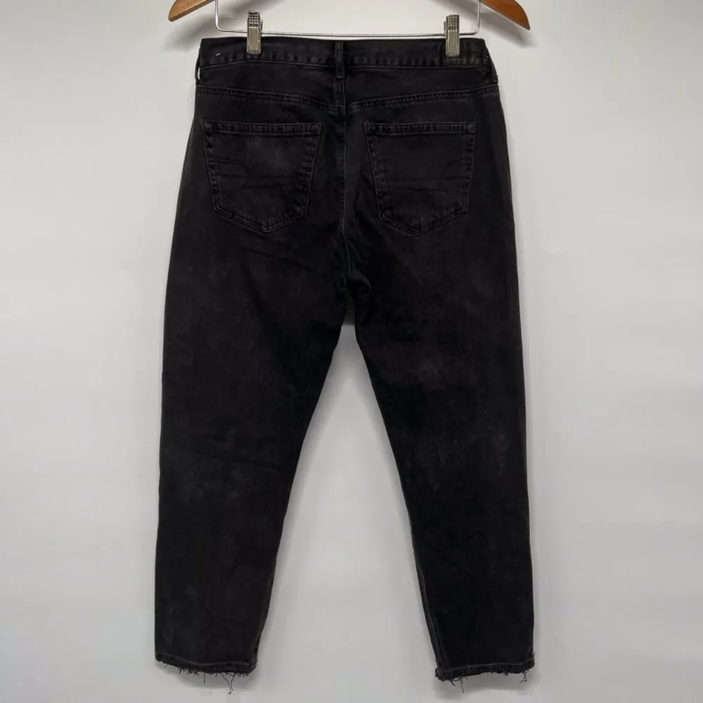 American Eagle Hi-Rise Girlfriend High Waisted Black Denim Jeans 4 X-Short - Image 2