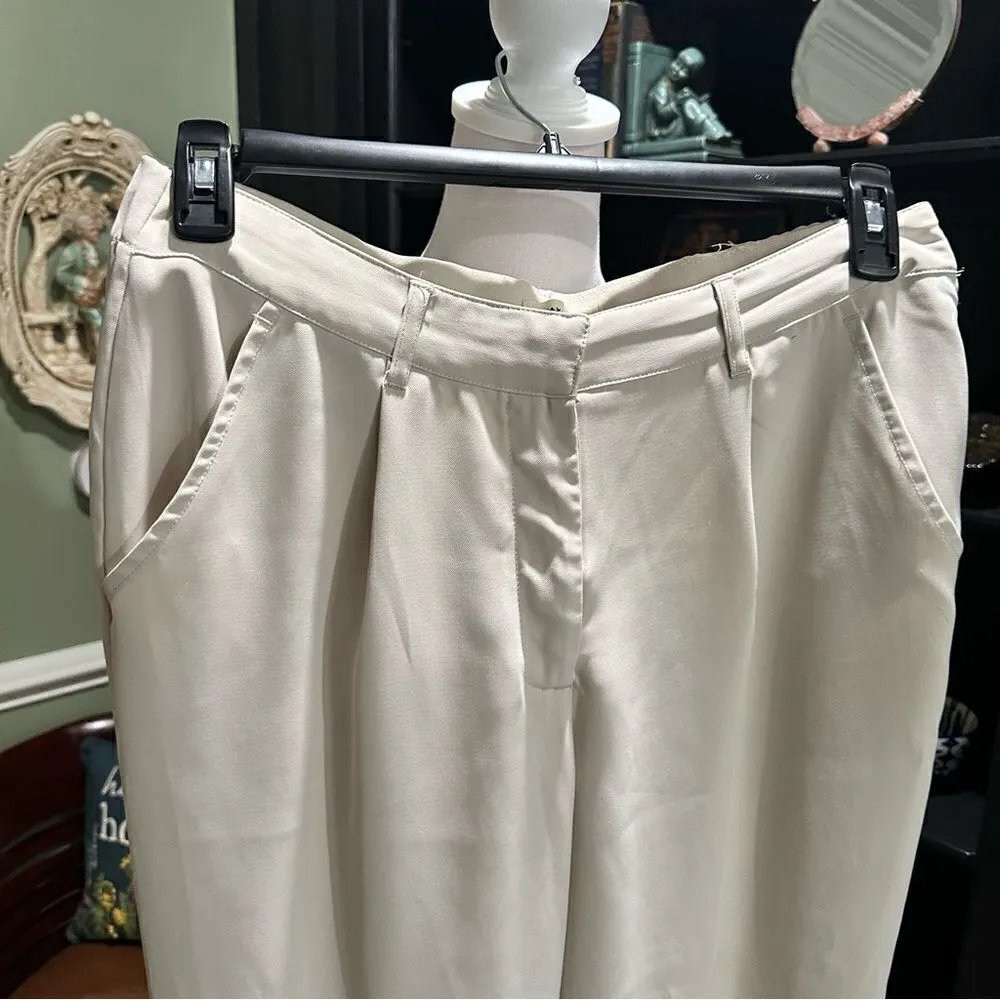Max Studio Cream Trousers Size Large - Image 2